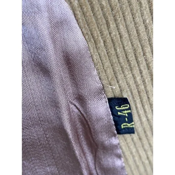 Garrison Park Men's 46R Vintage Tan Brown Corduroy Blazer W/ Elbow Patches - Picture 11 of 11